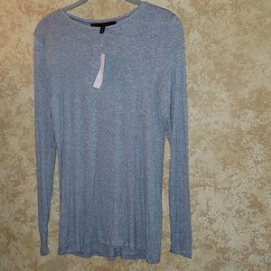 White House Black Market Tops - NWTS Gray Longer WHBM Tee Shirt White House Black Market Tops - NWTS Gray Longer WHBM Tee Shirt